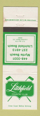 Matchbook Cover - Litchfield Country Club Beach SC WEAR
