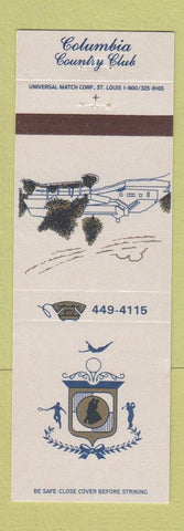 Matchbook Cover - Columbia Country Club