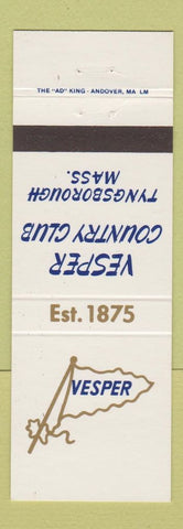 Matchbook Cover - Vesper Country Club Tyngsborough MA