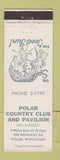 Matchbook Cover - Poplar Country Club Pavilion Polar WI