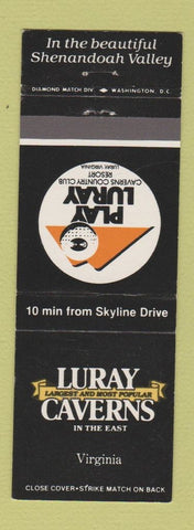 Matchbook Cover - Luray Caverns VA Country Club Golf