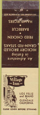 Matchbook Cover - Village Inn Glendale CA