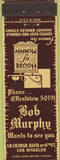Matchbook Cover - Bob House of Murphy Los Angeles CA