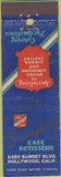 Matchbook Cover - Travaglini's Cafe Rotisserie Hollywood CA