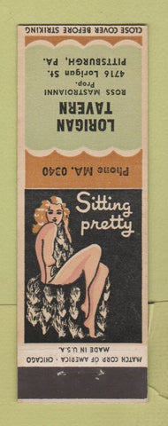 Matchbook Cover - Lorigan Tavern Pittsburgh PA pinup