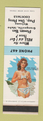 Matchbook Cover - Pioneer Bar Grangeville ID pinup