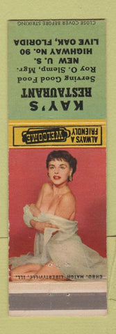 Matchbook Cover - Kay's Restaurant Live Oak FL pinup