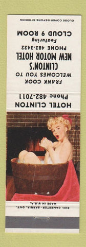 Matchbook Cover - Clinton's New Motor Hotel Canada pinup