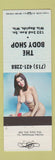 Matchbook Cover - The Body Shop Wisconsin Rapids WI pinup