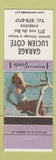 Matchbook Cover - Garage Lucien Cote Asbestos QC pinup