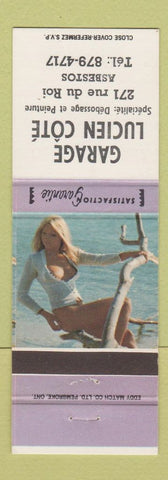 Matchbook Cover - Garage Lucien Cote Asbestos QC pinup