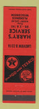 Matchbook Cover - Texaco oil gas Harry's Florence WI