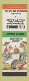 Matchbook Cover - FC Rhodes Monarch Match San Jose CA hillbilly