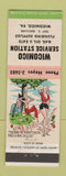 Matchbook Cover - Wicomico Service oil gas VA hillbilly
