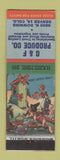 Matchbook Cover - C&F Produce Vegetables Denver Colorado hillbilly