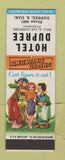 Matchbook Cover - Hotel Dupree SD hillbilly