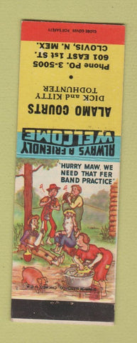 Matchbook Cover - Alamo Courts Motel Clovis NM hillbilly