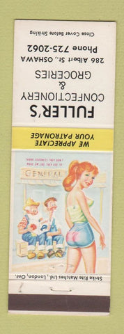 Matchbook Cover - Fuller's Confectionery Grocery Oshawa ON hillbilly
