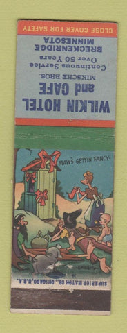 Matchbook Cover - Wilkin Hotel Cafe Breckenridge MN hillbilly