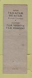 Matchbook Cover - Trade Winds Restaurant Richmond IN Trailer Park hillbilly