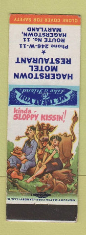Matchbook Cover - Hagerstown Motel Restaurant MD hillbilly