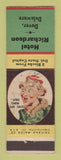 Matchbook Cover - Hotel Richardson Dover DE
