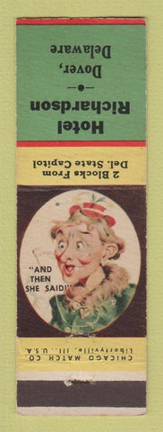 Matchbook Cover - Hotel Richardson Dover DE