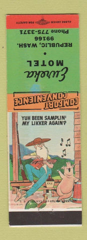 Matchbook Cover - Eureka Motel Republic WA hillbilly