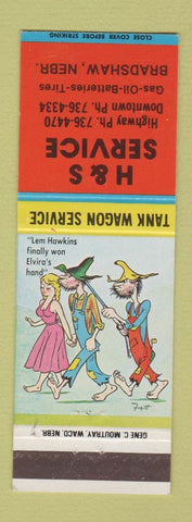 Matchbook Cover - H&S Service Bradshaw NE oil gas hillbilly