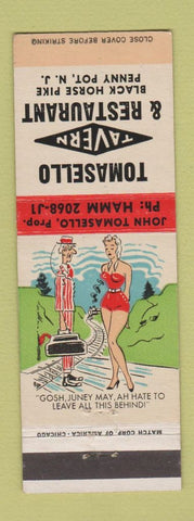 Matchbook Cover - Tomasello Tavern Restaurant Penny Pot NJ hillbilly