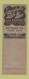 Matchbook Cover - Tomasello Tavern Restaurant Penny Pot NJ hillbilly