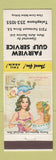 Matchbook Cover - Fairview Gulf oil gas Canada hillbilly