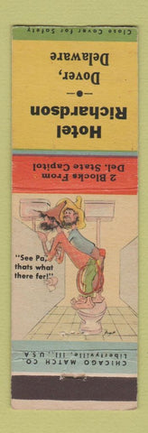 Matchbook Cover - Hotel Richardson Dover DE hillbilly