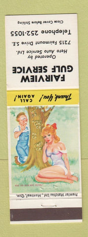 Matchbook Cover - Fairview Gulf oil gas Canada hillbilly