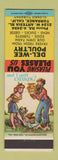 Matchbook Cover - Dee Wee Poultry Torrance CA hillbilly