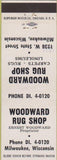 Matchbook Cover - Woodward Rug Shop Linoleum Milwaukee WI