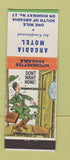 Matchbook Cover - Arcadia Motel Arcadia FL hillbilly