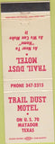 Matchbook Cover - Trail Dust Motel Metador TX