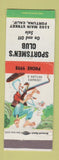 Matchbook Cover - Sportsmen's Club Fortuna CA hillbilly