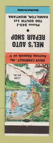 Matchbook Cover - Mel's Auto Repair Shop Hamilton MT hillbilly