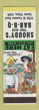 Matchbook Cover - Shoudy's BBQ Santa Clara CA hillbilly