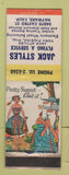 Matchbook Cover - Jack Styles Flying A oil gas Hayward CA WEAR hillbilly