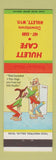 Matchbook Cover - Hulett Cafe WY hillbilly