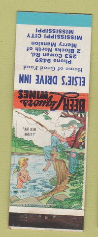 Matchbook Cover - Elsie's Drive Inn Mississippi City MS hillbilly