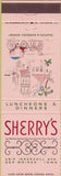 Matchbook Cover - Sherry's Restaurant Des Moines IA