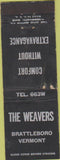 Matchbook Cover - The Weavers hotel ? Brattleboro Vermont
