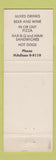 Matchbook Cover - Pub Bar Cocktail Lounge Richland MI