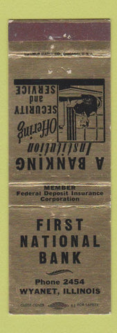 Matchbook Cover - First National Bank Wyanet IL