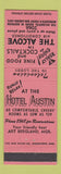 Matchbook Cover - Hotel Austin MN The Alcove