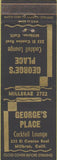 Matchbook Cover - George's Place Milbrae CA cocktail lounge